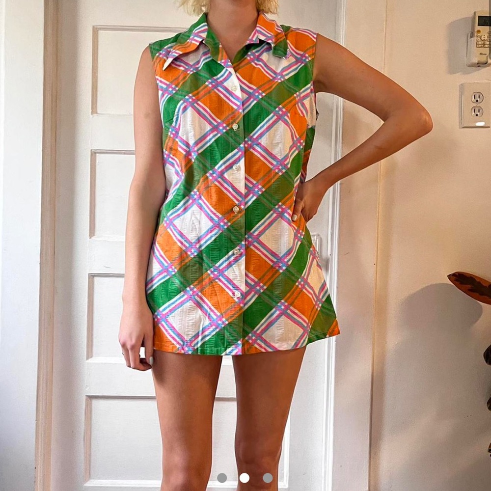Vintage mini shirt dress